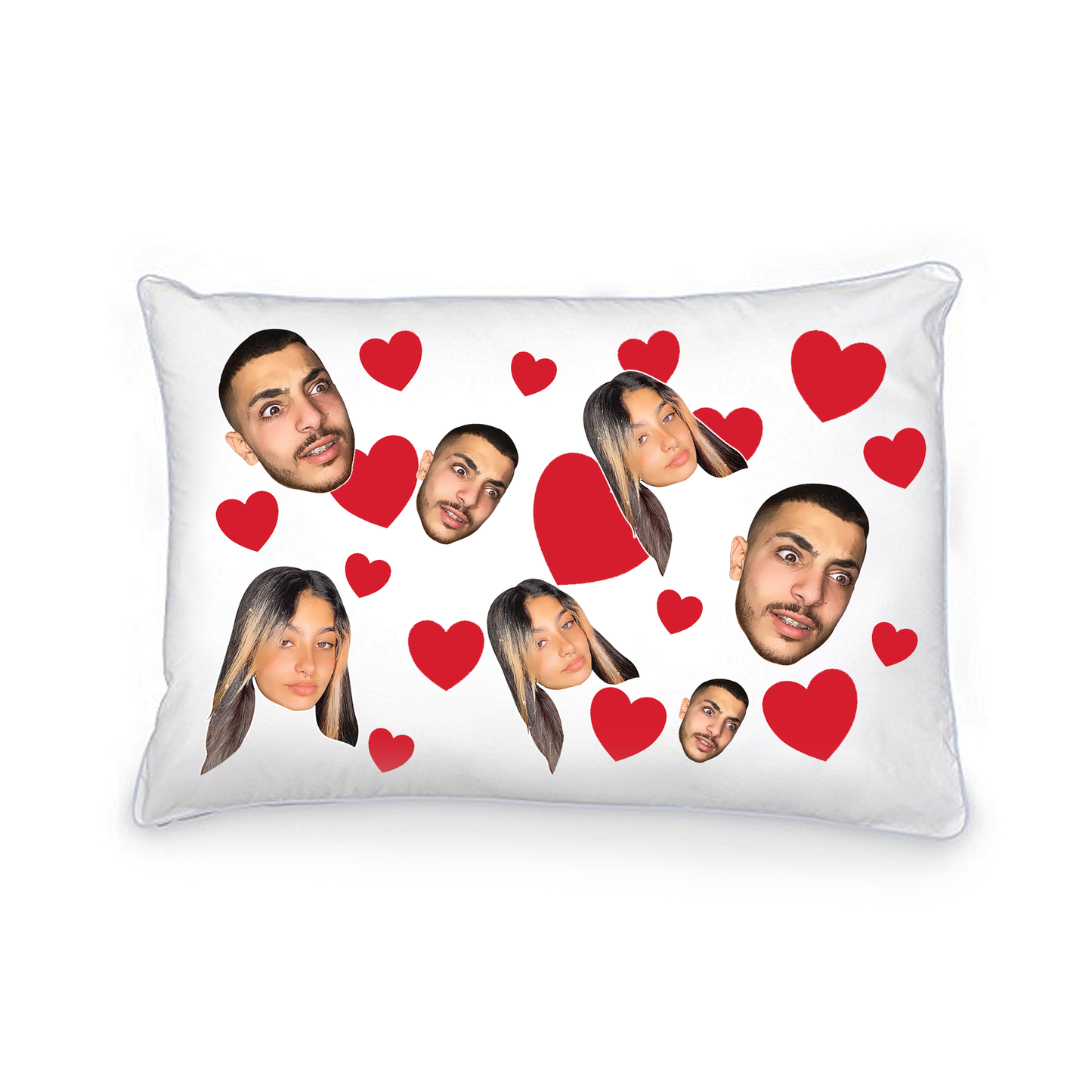 Hearts Face Pillowcase